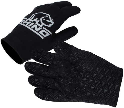 Rhino Sporthandschuhe Pro Junior Schwarz M/L - extra Grip Rugby
