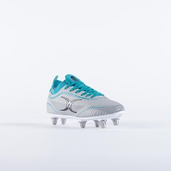 Gilbert Rugbyball Cool Grey Aqua Größe 5 für Kinder und Erwachsene