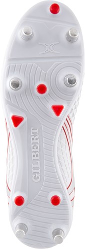 Gilbert Rugbyschuhe Kaizen 3.0 Pace 6 Stollen weiß Größe 34 für Kinder-2