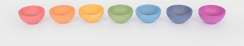 TickiT Holzspielzeug Schalen Regenbogen - sensorisches Spielen