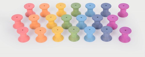TickiT 73975 Rainbow Holzspulen 21 Stück