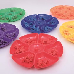 TickiT 72211 Blumen-Sortiertablett, 400 mm Durchmesser (6-teilig)