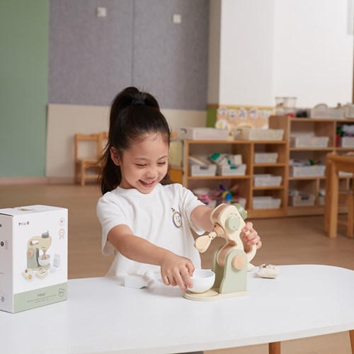 PolarB Holz Küchenmixer Set - kreatives Spielzeug für Kinder-3