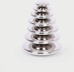 TickiT 72217 Sensorische reflektierende silberne Knöpfe, Edelstahl, 7 Stück