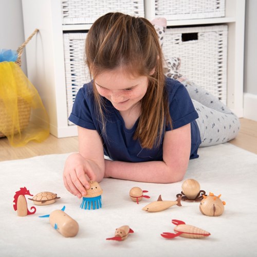 tickit Wooden Sea Creatures - Pk10-2