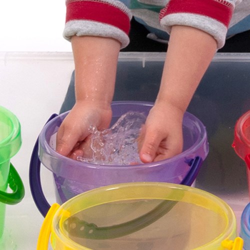 TickiT Eimer Set Durchsichtig Farbig-3