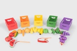 tickit Wooden Sorting Fruit & Vegetable Crates - Pk28
