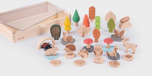 TickiT Holz Waldspielset - pädagogisches Naturspielzeug Kinder