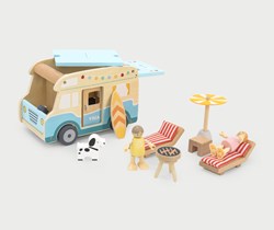 Viga Toys Holz Wohnmobil Spielzeugauto Camper für Kinder ab 3 Jahren