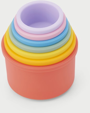 TickiT Stapelbecher Spielzeug Regenbogen Silikon sensorisch