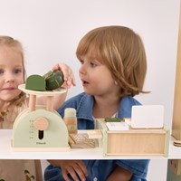 PolarB Holzspielzeug Kasse - interaktives Rollenspiel Spielzeug-2