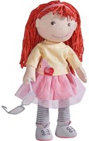 Haba Puppe Ava weiche Stoffpuppe 30cm mit Brille - Kuschelpuppe für Kinder