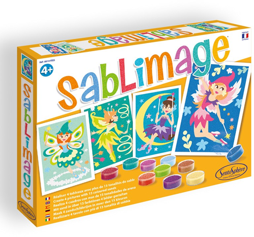 Sentosphère Sandbilder Bastelset Feen - kreatives Spielzeug für Kinder