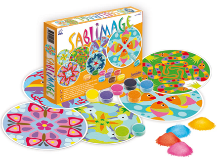 Sentosphère Kreativset Sandbilder Mandala Tiere Bastelset für Kinder