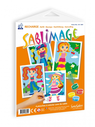 Sentosphère Bastelset Sablimage Nachfüllpackung kleine Mädchen 18x25 cm