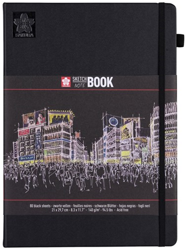 Sakura Sakura Schetsboek A4 140gr 80 vel Zwart