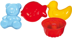 Gowi Sandformen Set - buntes Strandspielzeug 4-teilig