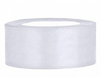 Hobbygruppe Satinband 25 mm 25 m Weiß