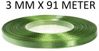 Hobbygruppe Satinband 3 mm 91 m Khakigrün