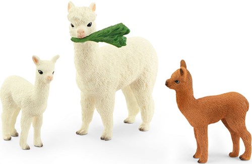 Schleich Safari - Alpaka Familie Spielfiguren Set Kinderspielzeug 42544-2