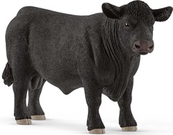 Schleich Bauernhof - Angus Stier Spielfigur - Schwarz - 13879