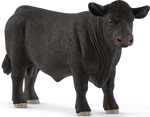 Schleich Bauernhof - Angus Stier Spielfigur - Schwarz - 13879