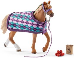 Schleich Pferd Horse Club Englisches Vollblut mit Decke - Spielfigur
