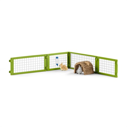 Schleich Farm World - Kaninchenstall Spielset für Kinder 42420-3