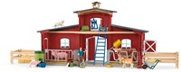 Schleich Bauernhof Spielzeug Farm World rote Scheune mit Tieren und Zubehör-2