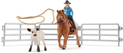 Schleich Farm World - Team Roping mit Cowgirl 42577