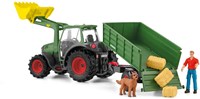 Schleich Traktor Bauernhof Spielzeug mit Anhänger - FARM WORLD-2