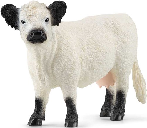 Schleich Bauernhof Spielzeug Galloway Kuh weiß Kunststoff pädagogisch