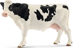 Schleich Kuh Spielfigur schwarzbunt - Holstein Kuh Spielzeug