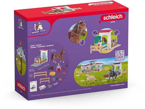 Schleich HORSE CLUB Pferdebox Spielset mit Hannah und Cayenne - Spielzeug-3
