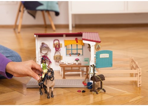 Schleich Horse Club Sattelkammer - Pferdespielzeug Erweiterung-2