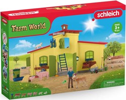 Schleich Bauernhof Spielzeug Großer Stall mit Tieren und Zubehör