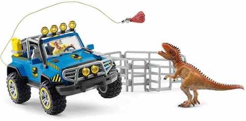 Schleich Dinosaurier Geländewagen - Spielset mit Dino-Außenposten und Zubehör-2