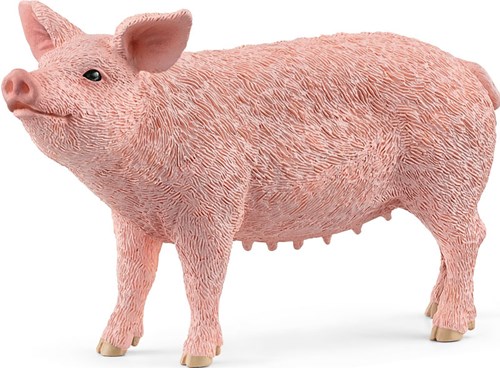Schleich Farm World Schwein - Spielfigur für Kinder - 13933