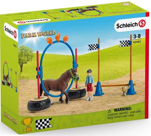 Schleich Farm Life Pony Agility Rennen - Spielset mit Welsh Pony-2
