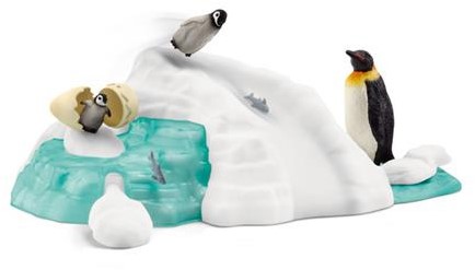 Schleich Wild Life Pinguin Familie Spielset - Lernspielzeug für Kinder