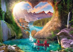 Schmidt Puzzle A View with Heart - 1000 Teile Puzzle Erwachsene