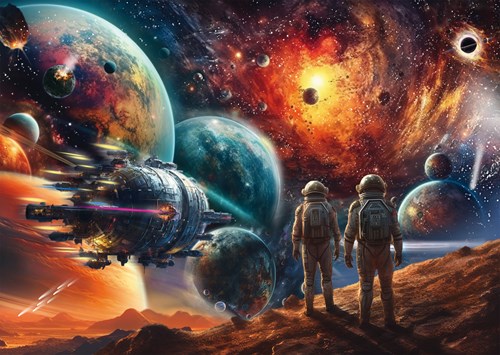 Schmidt Kosmische Farbenpracht, Reise ins Weltall - 1000 Teile