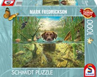 Schmidt Puzzle - Brown Labrador im kühlen Wasser - 1000 Teile Tierpuzzle-2