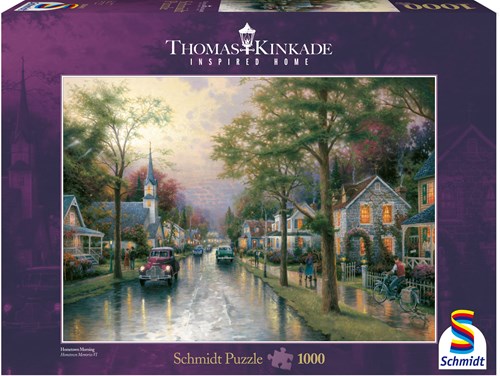 Schmidt Puzzle Kinkade Hometown Morning - 1000 Teile - Landschaft-2