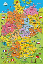 Schmidt Puzzle Deutschland Landkarte - 200 Teile Lernspielzeug
