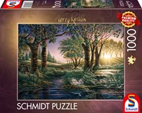 Schmidt Puzzle Morning Magic at the Pond - 1000 Teile Puzzle-2