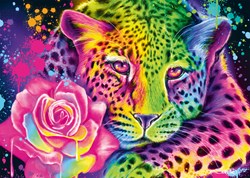 Schmidt Puzzle Neon Rainbow Leopard - 1000 Teile bunt