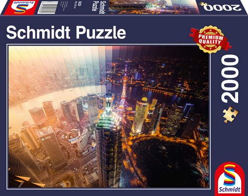 Schmidt Puzzle Städte und Bauwerke Night and Day - 2000 Teile-2