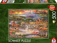 Schmidt Puzzle - Jigsaw Paradise unter dem Kilimandscharo - 500 Teile-2