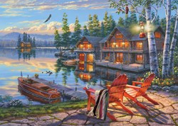 Schmidt Puzzle Loon Lake New York - 1000 Teile Puzzle Erwachsene